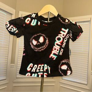 Disney Parks Nightmare Before Christmas Jack Skellington Girl Shirt Size XXS NWT